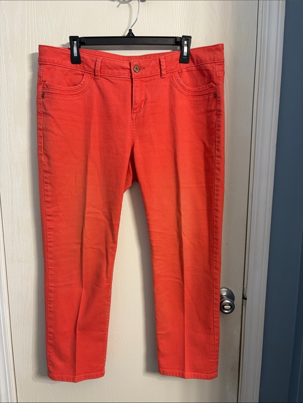 Simply Vera Vera Wang Bright Coral Straight Leg Jeans
